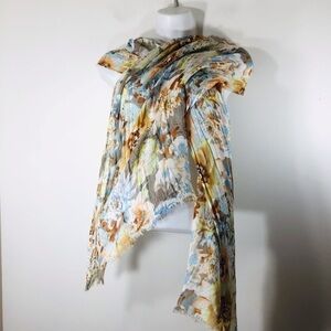 Simply Vera floral delicate fringe scarf